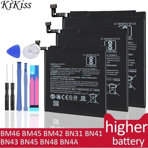 Battery For Xiaomi Redmi Note 2 3 4 4X 5 5A 6 7 Pro Model BM42 BM45 BM46 BN31 BN41 BN43 BN45 BN48 BN4A BM 46 BN 31 41 43 45 48