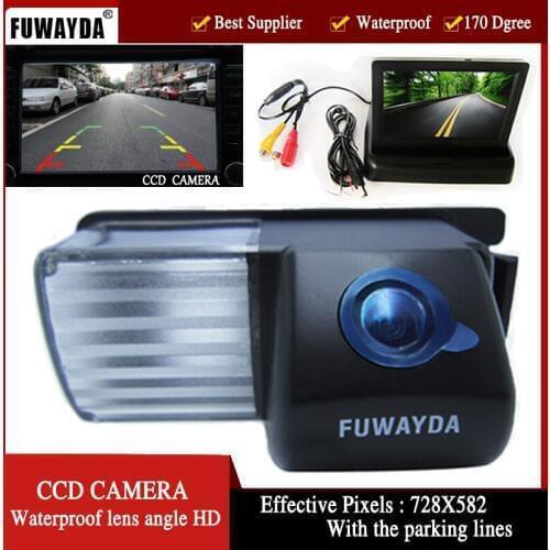 FUWAYDA Color Car RearView Camera for Nissan Livina Pulsar Versa Sentra Fairlady 350Z 370Z Skyline,4.3 Inch foldable LCD Monitor