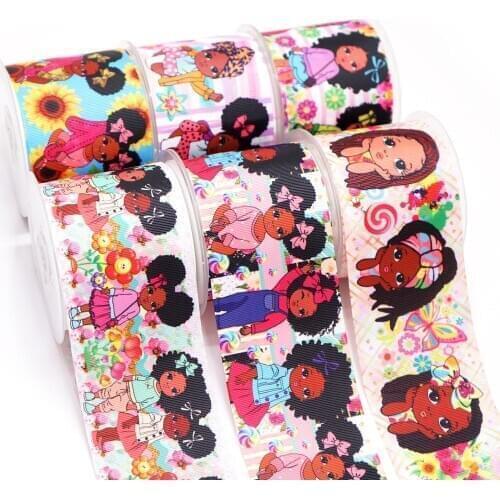 Top ribbons 50 yard per size Printed Grosgrain Ribbons for Bows Craft Supplier 50800