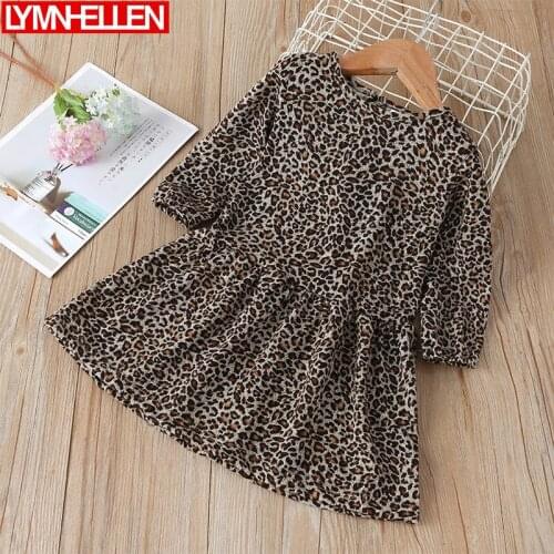 Fashion Leopard Baby Girls Dresses Kids Clothes Sleeveless Birthday Party Princess Spring Pretty Dress for Toddler Child 1-6Y