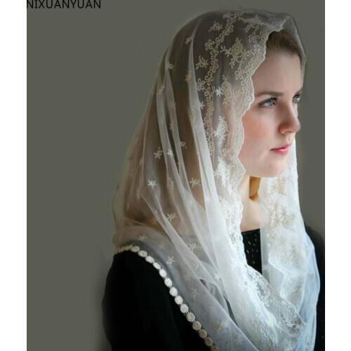Custom Made Muslim Veils Hijab Luxury Lace Bridal Veils One Layer Handy Made Wedding Accessories Velos De Novia