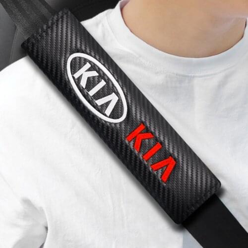 2PC Car Safety Belt Shoulder Cover Breathable Protection Seat Belt Padding Pad Auto Interior for KIA Picanto K5 K9 Accessories