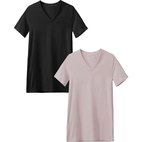 2020 Womens Color 2020 solid color T-shirt cotton casual