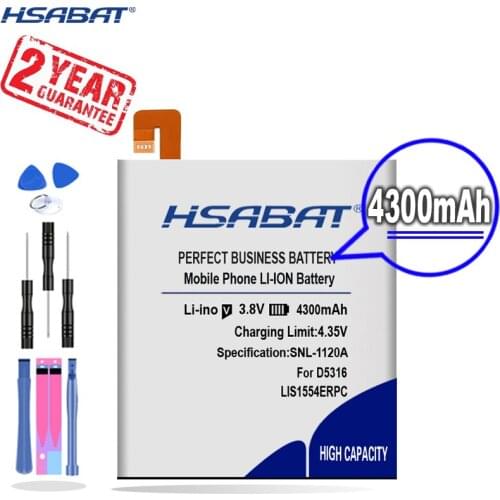 New Arrival [ HSABAT ] 4300mAh Replacement Battery for Sony Xperia LIS1554ERPC T2 Ultra Dual D5322 D5316 XM50H XM50T D5303