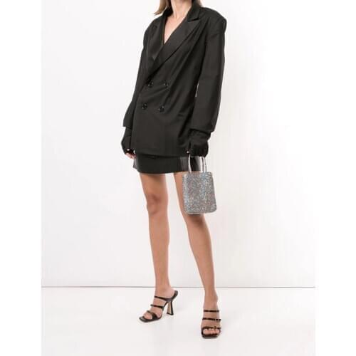 Autumn 10.18 Winter 2021 New Black Mittens jacket Blazer Coat Women Double Breasted Fashion Temperament Outerwear