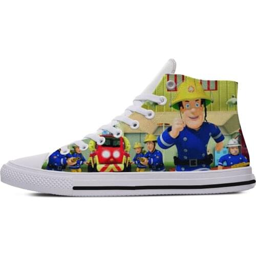 Mens and Womes Customized Casual Canvas Shoes Cute for Fireman Sam High Top Shoes Independent Design Women Custom Shoes