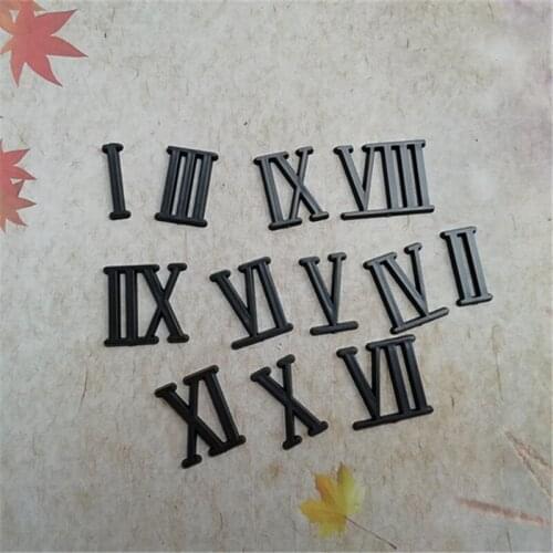 NEW 50SETS 2CM BLACK Color Roman Numbers for Quartz Clock Accessories DIY Clock Accessories