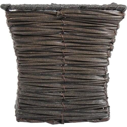 Rattan Plant Basket Rustic Rattan Vase Flower Planters Seagrass Rattan Basket Flower Pot Holder Containers