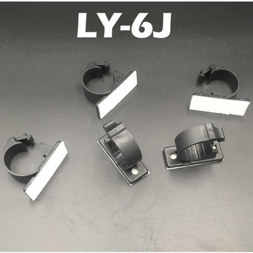 40pcs LY-6J 7.5mm Dia Self Adhesive Computer Case Fixed Screw Mount Base Bracket Holder Wire Management Harness Clamp Cable Clip