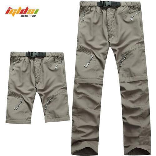 Detachable Quick Dry Men Pants 2018 Summer Waterproof Military Active Multifunction Trousers Pockets Womens Casual Cargo Pants