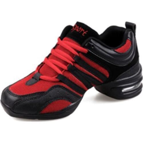 Sport Shoes Lace-up Light And Soft heel Increase Modern Dance Shoes Womens Jazz Dance Shoes Sneakers For Ladies Free Shipping