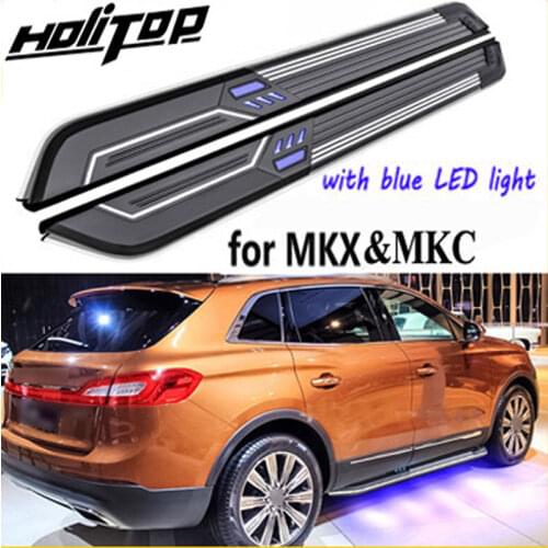 LED running board/side bar/side step for LINCOLN MKC MKX/Nautilus 2015-2020,with LED fashion light,newest model,can load 300kg