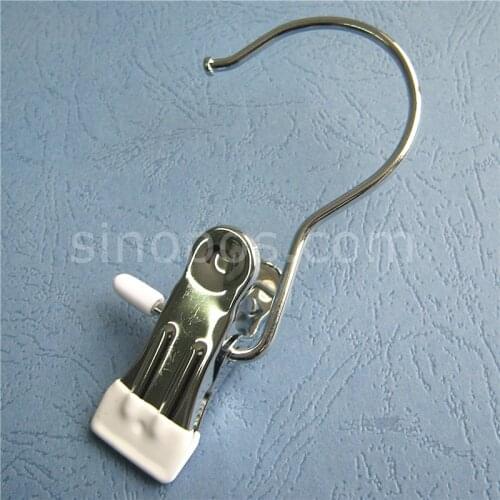 One Clip Hanger, stainless steel metal display hook clips laundry scarf tie trousers garment clothes socks boots travel hangers