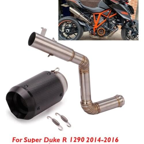 Motorcycle Exhaust Pipe Escape Muffler Modified Connector Section Header Pipe for KTM 1290 Super Duke R 2014 2015 2016