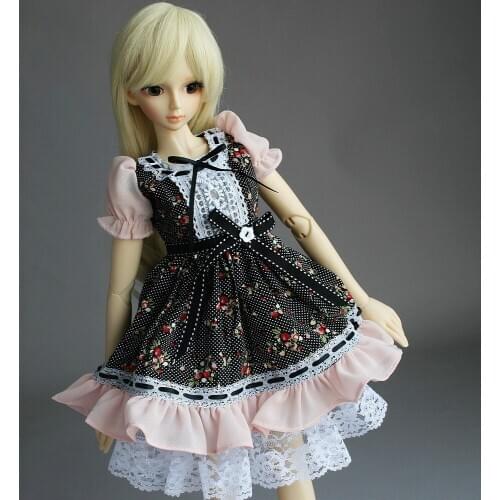 [wamami] 148# Pink Flower Floral Print Dress/Suit 1/4 MSD 1/3 SD AOD DZ BJD Dollfie