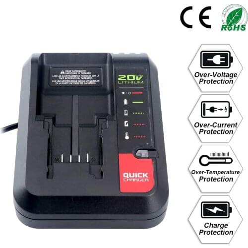 Li-ion NICD Battery Charger For Black&Decker 10.8V 14.4V 18V 20V Serise LBXR20 Electric Drill Screwdriver Tool Battery Accessory