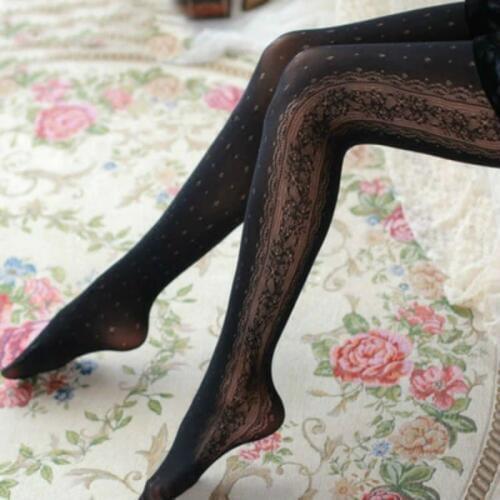 Women Cosplay Tights Winter Tight Tights Women Lolita Lace Striped Sexy Stocking Women Femal Lolita Nylon Tights