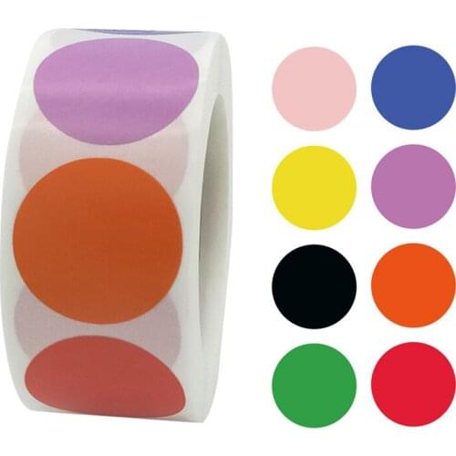 1 Inch Round Chroma Labels Stickers Color Code Dot Labels Red ,Yellow,Blue,Pink,Black,gift package Sealing Stationery Stickers