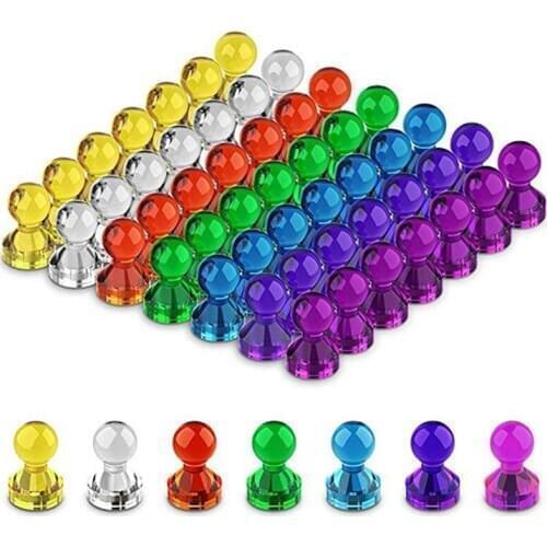 10pcs Push Pin Magnets Thumbtacks Strong Neodymium Magnets Cones Fridge Whiteboard Magnets Office Home Tools 7 Colors