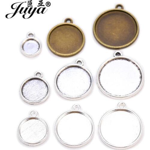 20pcs/lot Cabochon Base Setting For Pendant Necklace DIY Jewelry Making 8/10/12/16/18/20mm Inner Size jewellery Accessories