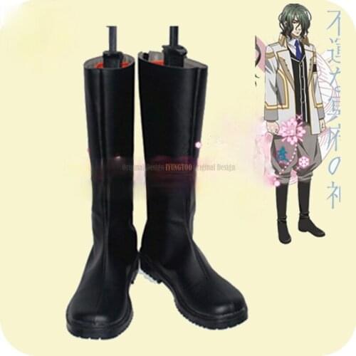 Kamigami no Asobi Hades Aidoneus Anime Characters Shoe Cosplay Shoes Boots Party Costume Prop