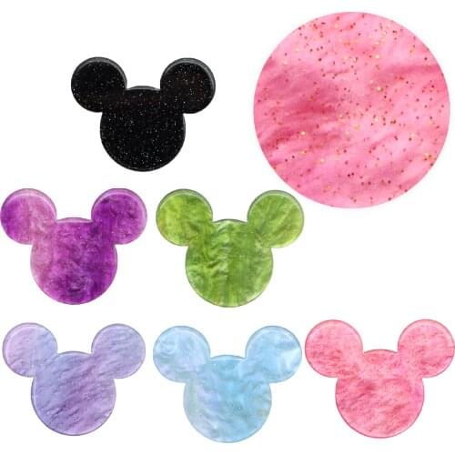 Glitter Acetic Acid Acrylic Flatback Planar Resins Cabochons Flatback 1pcs,DIY Craft Supplies Hair Accessories,1Yc16999