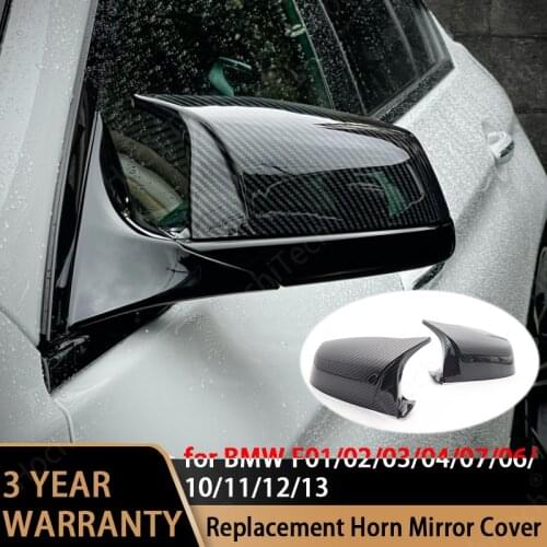 Car Side Wing Rear View Mirror Cover For BMW 5 6 7 series F01 F02 F03 F04 F06 F07 F10 F11 F12 F13 Carbon Look & Black