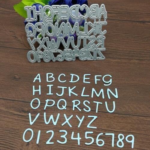 Capital Engish letter digit metal cutting dies Scrapbook Card envelope decorate bookmark ABC stencil invitation decorate cut die