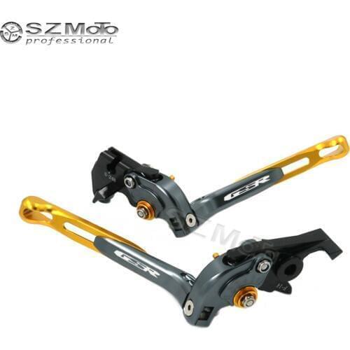 For SUZUKI GSR 600 GSR600 2006-2011 2010 Aluminum Motorcycle Folding Extendable Adjustable Brakes Clutch Levers With LOGO CNC