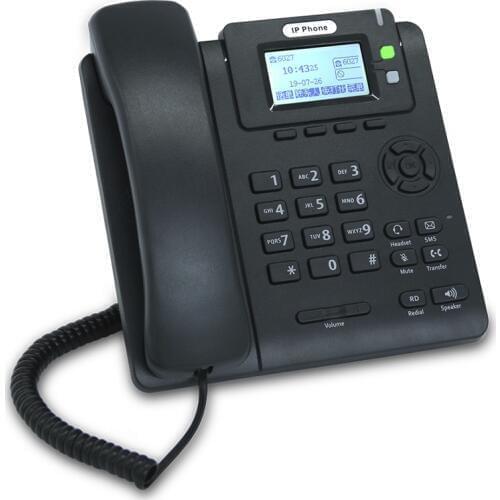 IP Phone with 2 Sip Lines SOHO VOIP SIP Phone support POE 2.7 LCD Screen