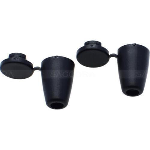 Bell Stopper With Lid Cord Ends Lock Stopper Plastic Black Toggle Clip for Paracord Clothes Accessories