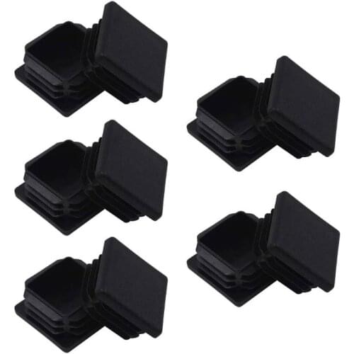 10pcs Black Pipe Tube Cap Plastic Square Tubing End Cap Durable Fence Post Tube Cover Table Chair Glide Insert Finishing Plugs