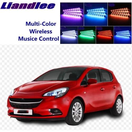 LiandLee Car For Opel Adam 2012~2015 Glow Interior Floor Decorative Seats Accent Ambient Neon light