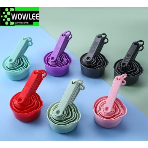 10pcs/set Measuring Spoons Colorful Plastic Measure Spoon/cup Kitchen Super Useful Sugar Cake Baking Tools Spoon-S