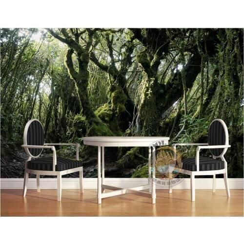 Custom mural on the wall 3d photo wallpaper Green virgin forest space landscape home decor living room wallpaper for walls 3 d