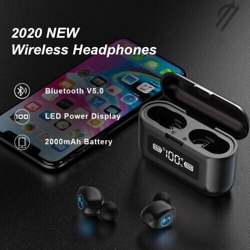 True TWS Wireless Bluetooth Earphones Earbuds Handsfree in ear Sports Headset with Charging Box For Mobile Phone
