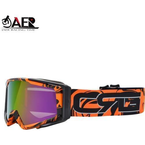 JAER Motocross Motorcycle Goggles ATV Off Road Dirt Bike ATV Cruiser Eyewear Adult Helmet Goggles Glasses