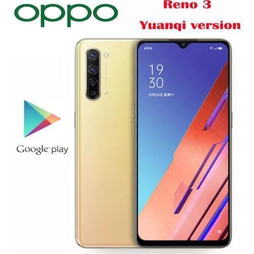 Official New Oppo Reno 3 Yuanqi Lite Version 5G Smartphone Snapdragon765 Octa Core 6.5‘’ AMOLED 4025mAh 48MP Real Cameras