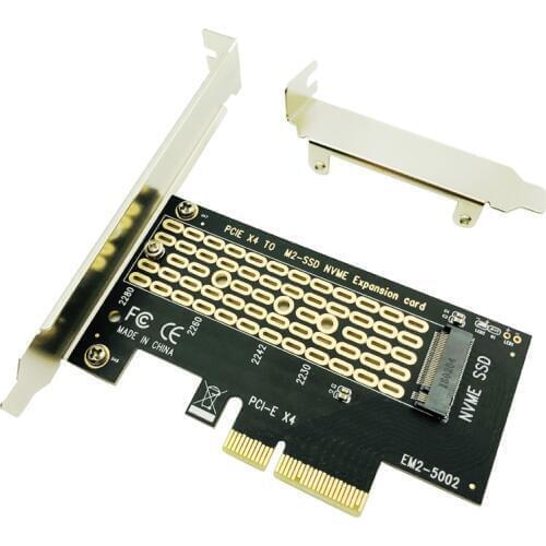 PCI-Express PCI-E 3.0 X4 to M.2 NVMe M Key Interface Converter Adapter Card M2 NVMe PCIE SSD Riser Card for 2230 2242 2260 2280
