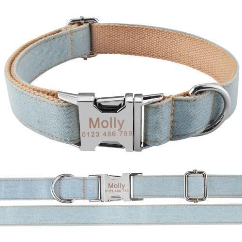 AiruiDog Personalized Dog Collar Durable Nylon Puppy Name ID Free Engraved on Buckle XS-L