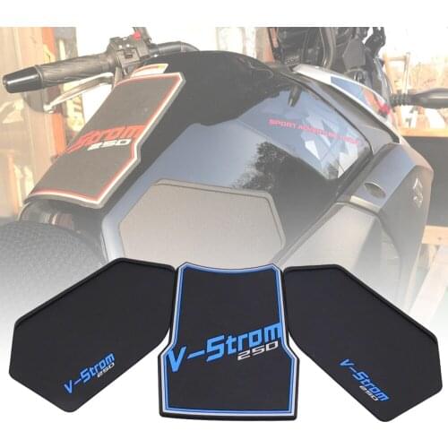 Motorcycle anti-skid fuel tank pad to protect the knees and the fuel tank side stickers for Suzuki DL250 VSTROM
