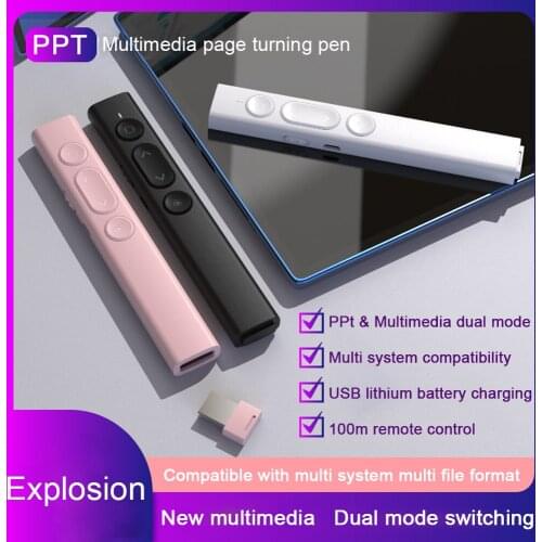Remote with Red Light Multimedia Remote Control Presentation & Media Mode Presenter Wireless PPT Clicker Wide Compatibility