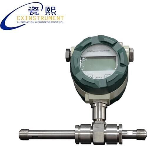 DN15 Liquid turbine flow meter LCD display with4-20mA output,flange connection,flowmeter