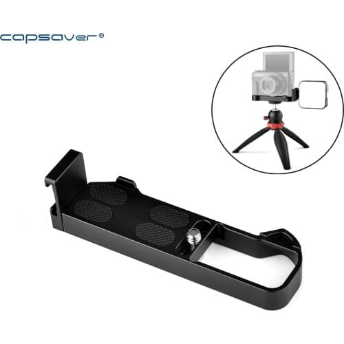 Capsaver Camera Expansion Plate L Shaped Camera Body Accessory with Cold Shoe External for Canon G7X2 G7X3 Tripod Vlog Selfie