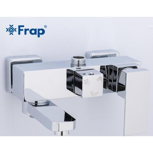 Frap Shower Faucet 3 Functions Shower Mixer Wall Mounted Bathtub Mixing Valve Faucet Mixer Tap.Bathroom Mixer Tap Chrome