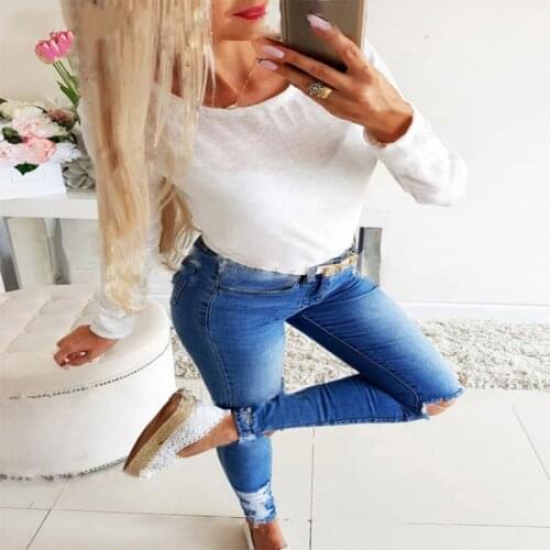 New Autumn Long Sleeve Slim Top Women Backless Fashion Pullover Women 2021 Round Neck White Tops Jumper Plus Size T-Shirt Female