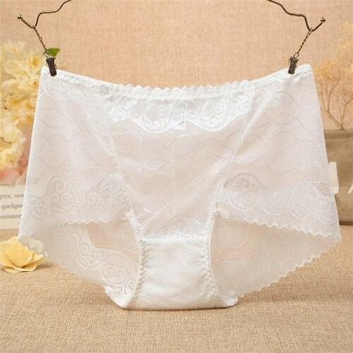 65-100kg Large Plus Size Panties Lace Sexy Underwear Womens low Waist Ultrathin Breathable Triangle Shorts Lingerie