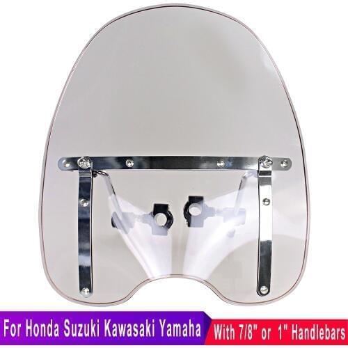 Motorcycle Windscreen For Honda Shadow 750 Windshield ACE RS Aero Spirit 1100 Suzuki Kawasaki Yamaha Pare Brise spoiler Moto