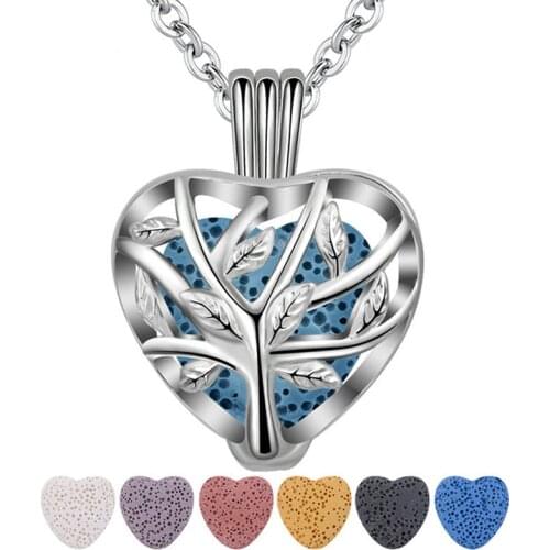 WENDYFO New Arrive Heart Necklace Pendant For Men Women Stone Tree Of Life Chain Necklaces Women Fashion Jewelry Accessories