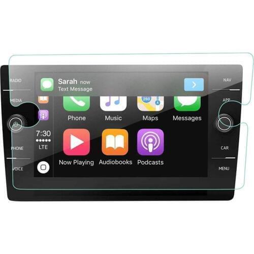For Tiguan 2018 2019 8 Inch 9H Tempered Glass Film Car Navigation Screen Protector Center Press Display Screen Protector Anti Sc